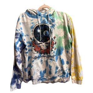 Liquid Blue Grateful Dead Space Your Face Sweatshirt Tie Dye Hoodie Mens S/M VTG